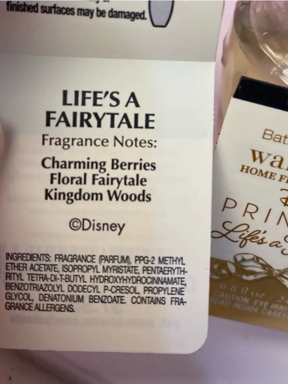 Limited Edition Disney Princess “Life’s A Fairytale” 3 New Wallflowers BBW